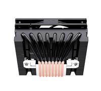Radiatore CPU a basso profilo UT-75 da 1 pezzo, 8 tubi di calore, ventola a 4 pin for LGA 1700, 1200, 2011, 2066, AM4, AM5, dissipatore di calore for CPU.(8 HEAT PIPES BK_NO RGB)