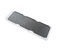 Radiatore da 360 mm, scambiatore di calore con raffreddamento ad acqua CPU rame con filettatura da 1/4 pollici, 12 tubi e kit viti, dissipatore di calore universale per computer, bianco
