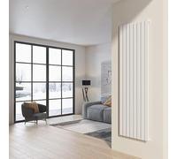 Radiatore da design a piastre 200x75 cm termoarredo verticale a tubi piatti LUCCA Bianco