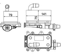 Radiatore dell'olio, cambio automatico MAHLE CLC 19 000P RANGE ROVER IV 3 2012-