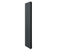 Radiatore di Design in Alluminio 1800mm x 315mm Verticale Doppio Pannello Piatto A Colonna Termosifone Moderno Leggero Grigio Antracite Spazzola Kit di Fissaggio Staffe Inclusi