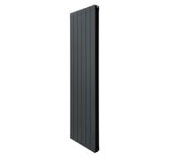 Radiatore di Design in Alluminio 1800mm x 475mm Verticale Doppio Pannello Piatto A Colonna Termosifone Moderno Leggero Grigio Antracite Spazzola Kit di Fissaggio Staffe Inclusi