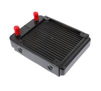 Radiatore di Raffreddamento a Liquido CPU in Alluminio Nero | Scambiatore di Calore 120mm, Alette S ad Alta Densità, Camera Superiore Blocco Acqua, Uso Tecnico