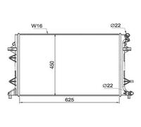 DIEDERICHS DCM3907 Radiatore motore