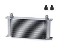 Radiatore di Raffreddamento Olio 19 File, per Tipo Universale, per in Alluminio, per Motore e Trasmissione, per con Adattatore da 10AN Femmina a 8AN/6AN Maschio, per LZ7019, per Marrone (Giallo)