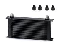 Radiatore di Raffreddamento Olio 19 File, per Tipo Universale, per in Alluminio, per Motore e Trasmissione, per con Adattatore da 10AN Femmina a 8AN/6AN Maschio, per LZ7019, per Marrone (Viola)