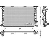 Radiatore DRM02021 DENSO per AUDI Q5 A5 A4 B8 A4 Allroad B8 A5 Sportback