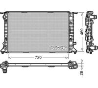 DENSO DRM02022 Radiatore, Raffreddamento motore per AUDI