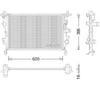 RADIATORE RAFFREDDAMENTO ACQUA MOTORE FIAT 500 X - JEEP RENEGADE