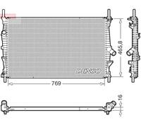 Radiatore DRM10124 DENSO per FORD TOURNEO CUSTOM V362 Autobus