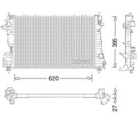 DENSO Radiatore acqua motore DRM15009 per Chevrolet Aveo 1.3 D Diesel dal 2011