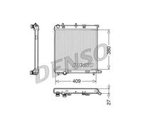 Radiatore DRM21026 DENSO per CITROËN PEUGEOT