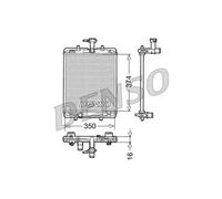 Denso Radiatore motore DRM21602 in alluminio per Toyota Aygo 1.0 (WNB1,KGB1), Citroën, Peugeot