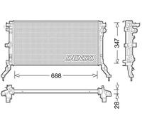 Radiatore DRM23039 DENSO per RENAULT LAGUNA III LAGUNA III Grandtour