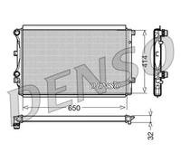 DENSO Radiatore raffreddamento motore DRM32015 Alluminio per Audi SEAT Skoda VW