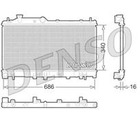 Radiatore DRM36013 DENSO per SUBARU LEGACY V Familiare LEGACY V