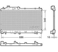 DENSO DRM36025 Radiatore motore