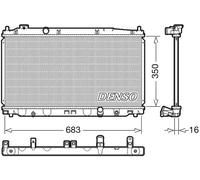 Denso Radiatore motore DRM40035 per Honda Jazz III