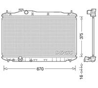 Radiatore DRM40040 DENSO per HONDA CIVIC VIII Hatchback