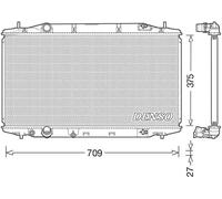 Radiatore DRM40041 DENSO per HONDA CIVIC IX