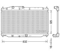Radiatore DRM40043 DENSO per HONDA CIVIC IX
