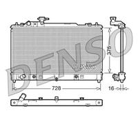 Radiatore DRM44021 DENSO per MAZDA 6 Tre volumi 6 Hatchback 6 Familiare