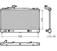Radiatore DRM44029 DENSO per MAZDA 6 Hatchback 6 Tre volumi 6 Station Wagon