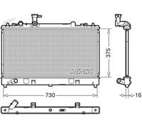 DENSO DRM44037 Radiatore motore