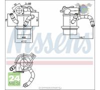 Radiatore Egr Nissens per SKODA YETI VW SCIROCCO JETTA IV GOLF VI BEETLE CADDY