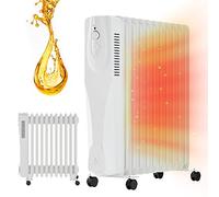Radiatore elettrico a olio su ruote Extralink NY-25W1, potenza 2500W, 11 alette, facile da spostare, protezione dal surriscaldamento, 3 modalità di funzionamento a scelta, 40mq
