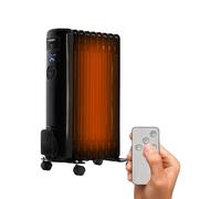 Radiatore Elettrico ad Olio 9 Elementi da 1500 Watt con Timer Programmabile per Accensione e Spegnimento - Display Digitale a Led e Telecomando, 60cm