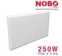 Radiatore elettrico norvegese NOBO 250W, 5 mq (include termostato NCU-2Te)