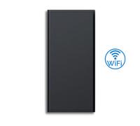 Radiatore elettrico verticale Radialight Dual-Therm ICON 10 WiFi Grigio Antracite 1000W con controllo digitale e luce ambiente Led