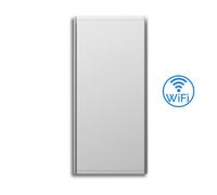 Radiatore elettrico verticale Radialight Dual-Therm ICON 7 WiFi Bianco 750W con controllo digitale e luce ambiente Led