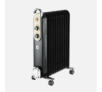 RADIATORE FABRILAMP AMARANTUS, Potenza 2500 W, 3 livelli di calore, Nero, Argento, Crema