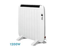 RADIATORE FABRILAMP GABAN, Potenza 1200 W, 8 livelli di calore, Timer=Programmazione settimanale, Funzione Antigelo integrata, Telecomando, Bianco