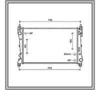 Radiatore Per Fiat Doblo' Dal 2009 Al 2014 Ft910r004 51812209