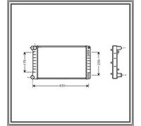 Prasco Radiatore acqua motore FT133R005 per Fiat Punto 1.8 130 HGT / 1.9 JTD 80