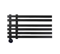 Radiatore For Asciugamani Da Bagno In Bianco E Nero, Controllo Intelligente, Portasciugamani Riscaldato Elettrico, Scaldasalviette A Parete Riscaldamento rapido ed efficiente(39-Black-Touch-Left)