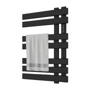 Radiatore For Asciugamani Da Bagno In Bianco E Nero, Controllo Intelligente, Portasciugamani Riscaldato Elettrico, Scaldasalviette A Parete Radiatore Riscaldamento Efficiente(72-Black-Touch-Right)