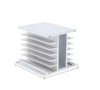 Radiatore for relè a stato solido trifase 10A 25A 40A 60A 80A 100A 120A 200A Dissipatore di calore in alluminio con ventola 12VDC 24VDC 220VAC(For 10-40A (3-M))