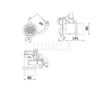 Radiatore gas di scarico CE 14 000P MAHLE per VW GOLF VI Cabriolet SCIROCCO III
