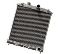 Radiatore in alluminio a 4 file for CRX DEL SOL EK EG D15 D16 B16 B18 + rivestimento ventola tubo da 32 mm 1992-2000