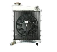 Radiatore in alluminio da 40 mm compatibile con Austin Rover compatibile con Mini Cooper S/Morris 1275 GT MT 1967-1991 TUTTI I MODELLI E O CON VENTOLA(Radiator And 1 Fan)