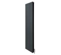 Radiatore in Alluminio e Valvole Cromate TRV in Verticale Grigio Antracite