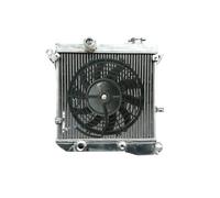 Radiatore in alluminio + ventola compatibile per Autobianchi compatibile per Lancia A112 Serie 3/4/5/6/7 900/1000/1050cc Junior/Elite/Abarth/Giovani I4 1975-1985(Radiator And Fan)