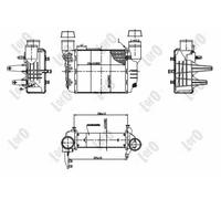 Radiatore intercooler 003-018-0005 ABAKUS per AUDI A4 B6 A4 B6 Avant A4 B7