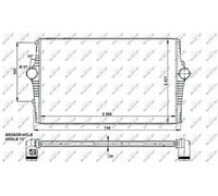 Radiatore intercooler 30931 NRF per VOLVO S80 I S60 I V70 II