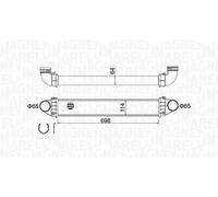 Radiatore intercooler 351319204210 MAGNETI MARELLI per MERCEDES-BENZ