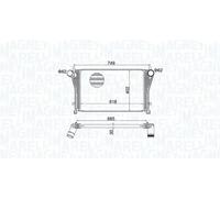 Magneti Marelli Radiatore intercooler 351319205370 per VW, Audi, SEAT, Skoda